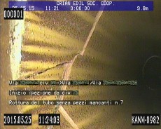 Videoispezione tubazione danneggiata (2)